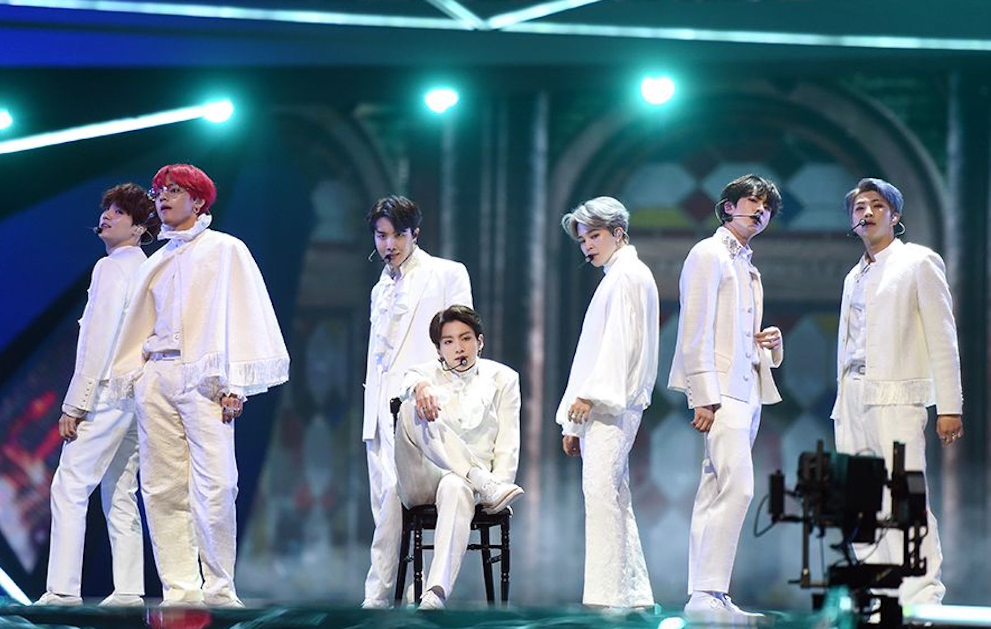 Mandatory Credit: Photo by Imaginechina/REX/Shutterstock (10035467j)
Members of South Korean boy band BTS, also known as the Bangtan Boys
Mnet Asian Music Awards, Hong Kong, China - 14 Dec 2018