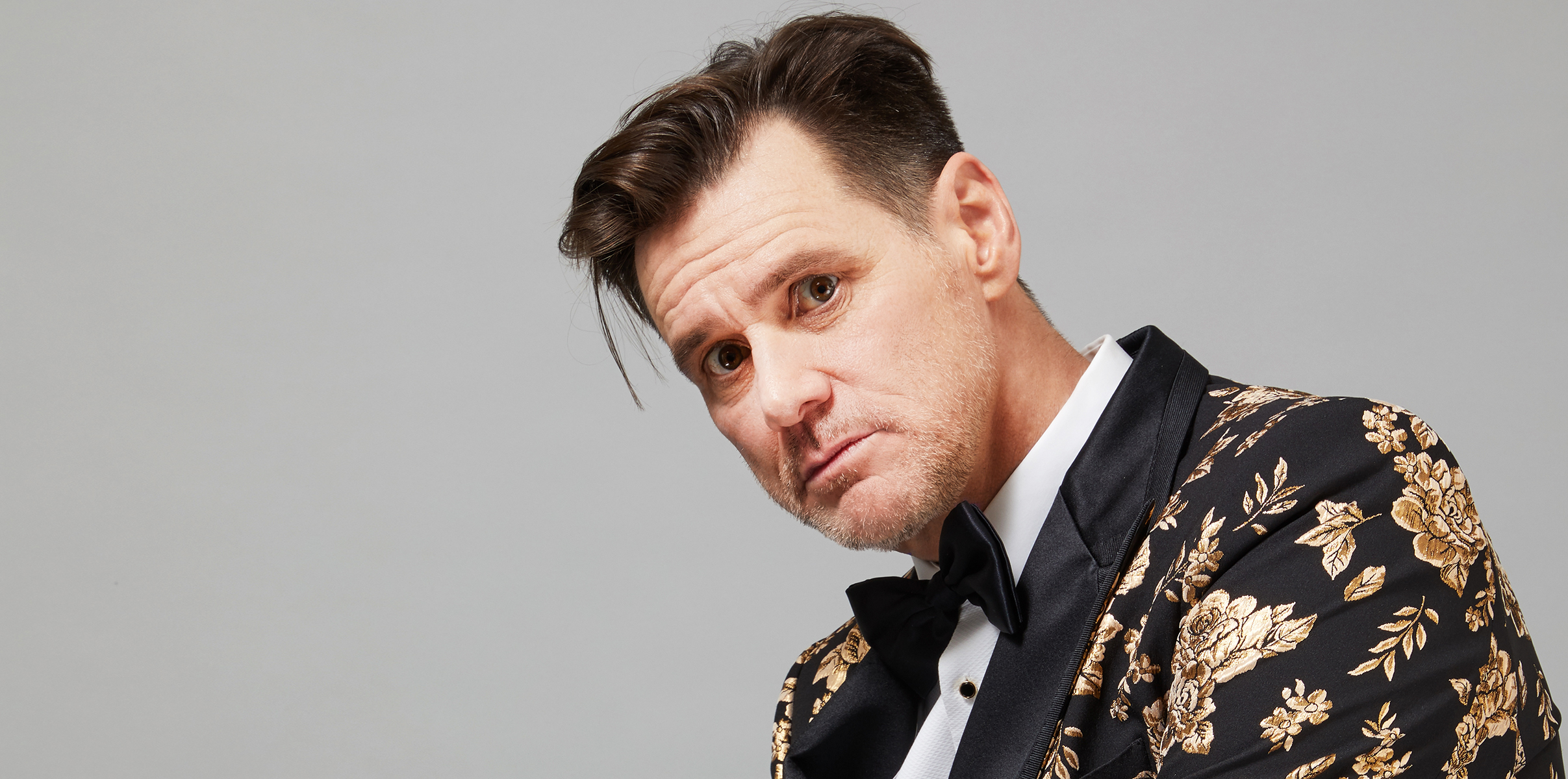 BEVERLY HILLS, CA - OCTOBER 26:  Jim Carrey, recipient of the Charlie Chaplin Britannia Award for Excellence in Comedy, poses in the portrait studio at the 2018 British Academy Britannia Awards at The Beverly Hilton Hotel on October 26, 2018 in Beverly Hills, California.  (Photo by Martha Galvan/BAFTA LA/Getty Images)